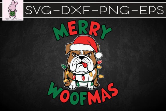 Christmas Bulldog Pun SVG