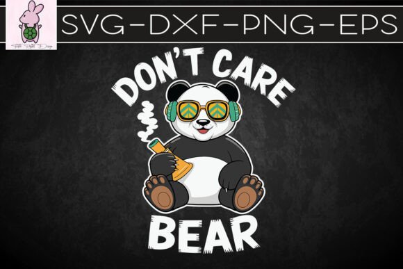 Don’t Care Panda Bear Weed Leaf SVG