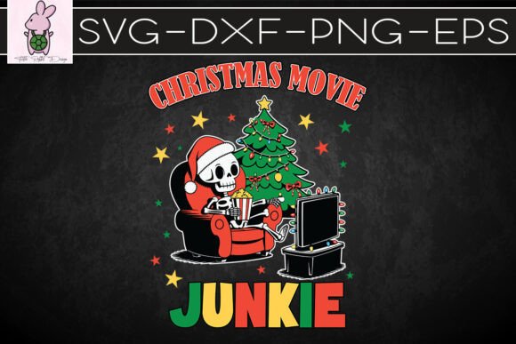 Fun Christmas Movie Skeleton Santa SVG