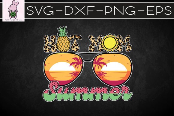 Hot Mom Summer Sunset Glasses SVG