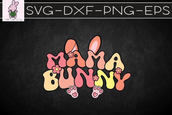 Mama Bunny Retro SVG