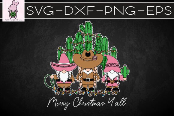 Merry Cowboy Gnome Christmas Y all SVG