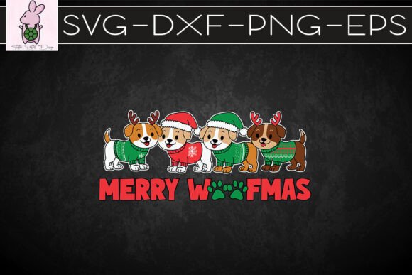 Merry Woofmas Merry Xmas Dog Mama SVG