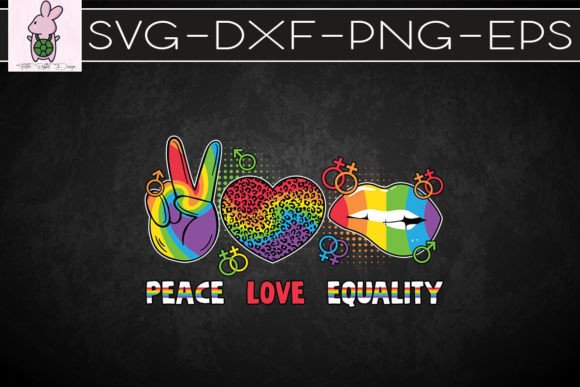 Peace Love Equality LGBT SVG