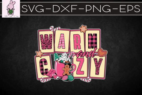 Pink Christmas Warm and Cozy SVG