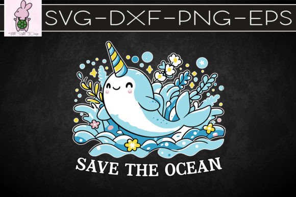 Unicorns of the Sea Save the Ocean SVG